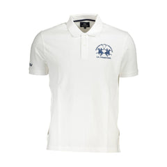 La Martina White Cotton Polo Shirt