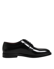 Dolce & Gabbana Black Leather Lace Up Derby Dress Formal Shoes