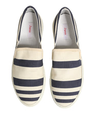 Jucca Blue White Striped Canvas Men Low Top Casual Shoes