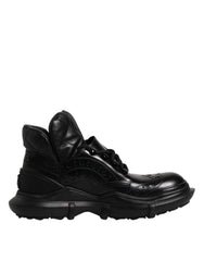 Dolce & Gabbana Black Leather Casual Mens Ankle Boots Shoes