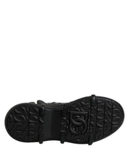 Dolce & Gabbana Black Leather Casual Mens Ankle Boots Shoes