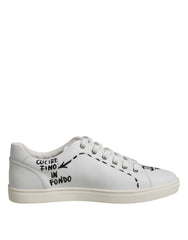 Dolce & Gabbana White London Calf Leather Men Sneakers Shoes