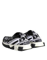 Dolce & Gabbana Black White Sorrento Low Top Sneakers Shoes