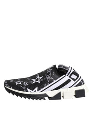 Dolce & Gabbana Black White Sorrento Low Top Sneakers Shoes