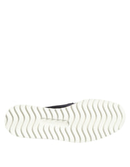 Dolce & Gabbana Black Tropical Slip On Men Sneakers Shoes