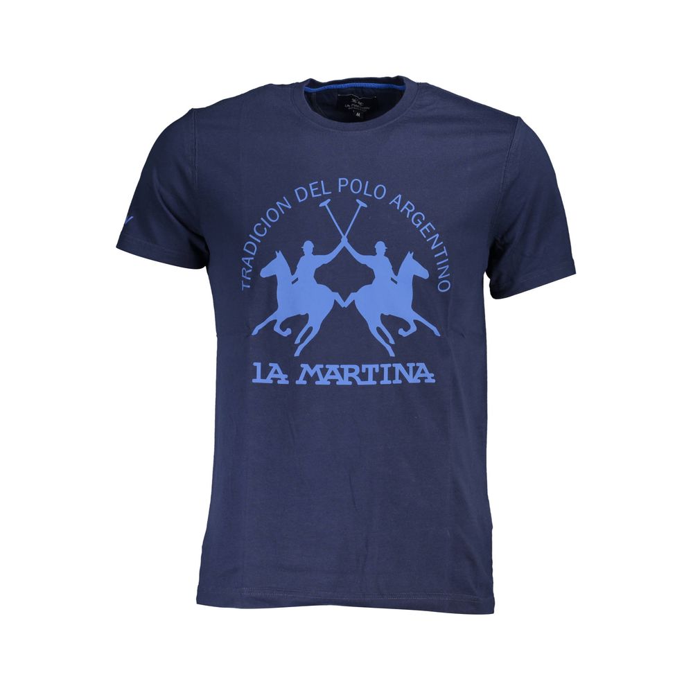 La Martina Blue Cotton T-Shirt