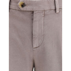 Brunello Cucinelli Gray Cotton Casual Pants