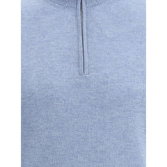 Brunello Cucinelli Light Blue Cashmere Cashmere Sweater