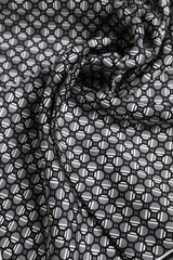 Dolce & Gabbana Black White Patterned Square Foulard Scarf