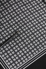 Dolce & Gabbana Black White Patterned Square Foulard Scarf