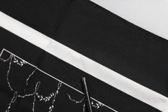 Dolce & Gabbana Black White Printed Square Foulard Scarf