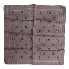 Dolce & Gabbana Brown Animal Print Square Foulard Scarf