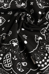 Dolce & Gabbana Black White Bandana Square Men Foulard Scarf