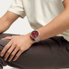 Unisex Watch Swatch SB07S104G Black Silver