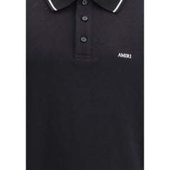 Amiri Black Cotton Polo T-Shirt