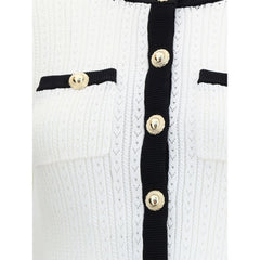 Self-Portrait Pointelle Knit Long Dress