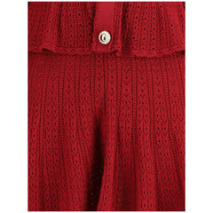 Self-Portrait Pointelle knit short Dress