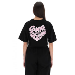 Comme Des Fuckdown Black Cotton Women T-Shirt