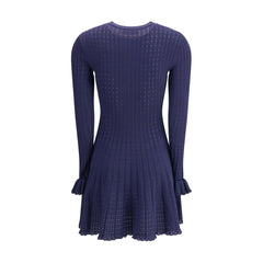 Self-Portrait Knit short pointelle Dress