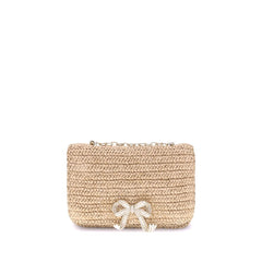 Self-Portrait Raffia Shoulder Bag