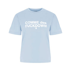 Comme Des Fuckdown Blue Cotton Women T-Shirt