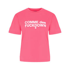 Comme Des Fuckdown Pink Cotton Women T-Shirt