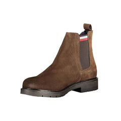 Tommy Hilfiger Brown Leather Men Boot