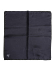 Dolce & Gabbana Blue DG Crown Silk Square Men Foulard Scarf