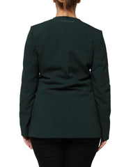 Maison Margiela Green Single Breasted One Button Coat Jacket
