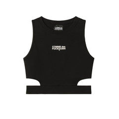 Comme Des Fuckdown Black Cotton Women Top