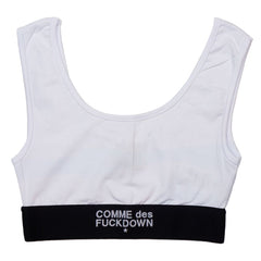 Comme Des Fuckdown White Cotton Women Top