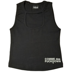 Comme Des Fuckdown Black Cotton Women Top