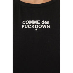 Comme Des Fuckdown "Black Cotton Women Tank Top"