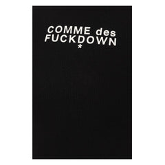 Comme Des Fuckdown Black Cotton Women Cropped Top