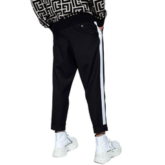 Balmain Black Cotton Jeans & Pant