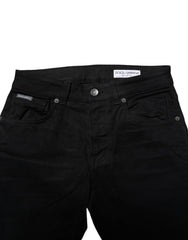 Dolce & Gabbana Black Cotton Skinny Denim Jeans