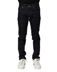 Dolce & Gabbana Black Cotton Skinny Men Denim Jeans