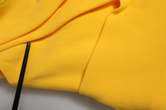 Dolce & Gabbana Yellow One Shoulder Side Slit Sheath Dress