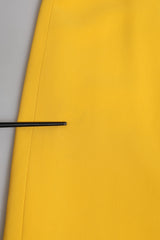 Dolce & Gabbana Yellow One Shoulder Side Slit Sheath Dress
