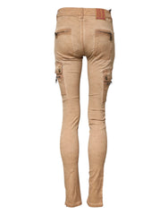 PLEIN SUD Brown Cotton Mid Waist Skinny Denim Jeans