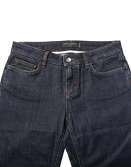 Dolce & Gabbana Blue Skinny Cotton Mid Waisted Denim Jeans