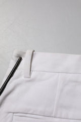 Dolce & Gabbana White Cotton Mid Waist Women Bermuda Shorts