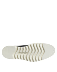 Dolce & Gabbana Black White Leather Ankle Boots Shoes