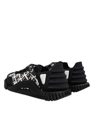 Dolce & Gabbana Black Logo Lace Up Low Top NS1 Sneakers Shoes
