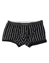 Dolce & Gabbana Black White Striped Regular Boxer Underwear