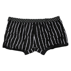 Dolce & Gabbana Black White Striped Regular Boxer Underwear