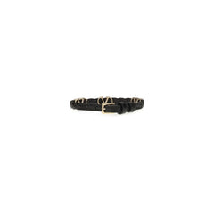 Valentino Garavani Black Calf Leather Bos Taurus Bracelet