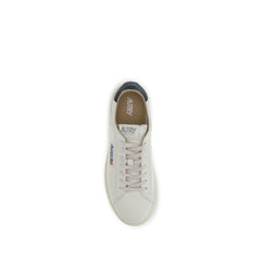 Autry Blue Calf Leather Bos Taurus Low Top Sneakers