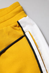 Dolce & Gabbana Yellow Cotton Logo Drawstring Jogger Sweatpants Pants