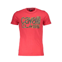 Cavalli Class Red Cotton Men's T-Shirt